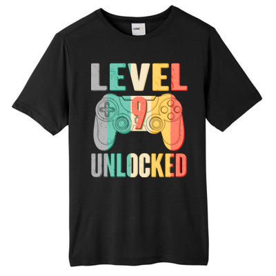 Level 9 Unlocked Nine Years Old Tall Fusion ChromaSoft Performance T-Shirt