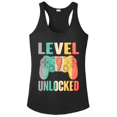 Level 9 Unlocked Nine Years Old Ladies PosiCharge Competitor Racerback Tank