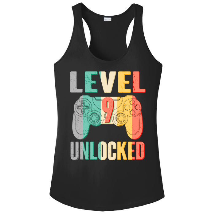 Level 9 Unlocked Nine Years Old Ladies PosiCharge Competitor Racerback Tank