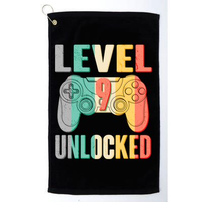 Level 9 Unlocked Nine Years Old Golf Towel