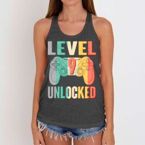 Level 9 Unlocked Nine Years Old Women's Knotted Racerback Tank