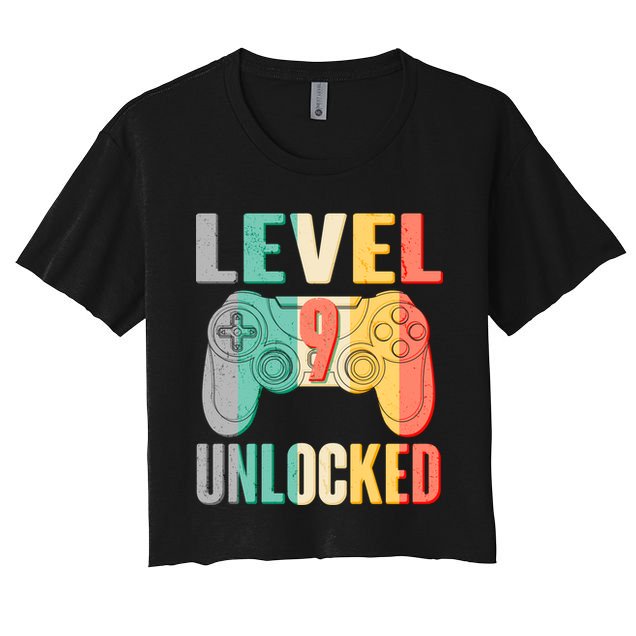 Level 9 Unlocked Nine Years Old Crop Top