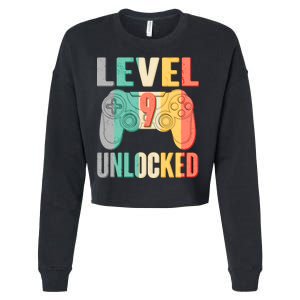 Level 9 Unlocked Nine Years Old Cropped Pullover Crew