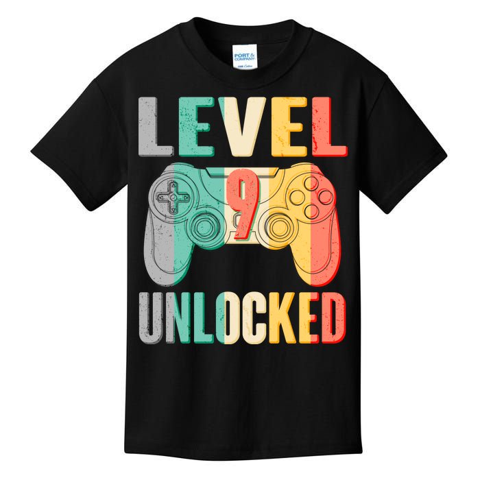 Level 9 Unlocked Nine Years Old Kids T-Shirt