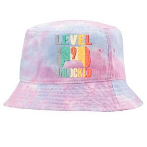 Level 9 Unlocked Nine Years Old Tie-Dyed Bucket Hat