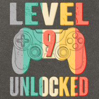 Level 9 Unlocked Nine Years Old Cotton Canvas Backpack