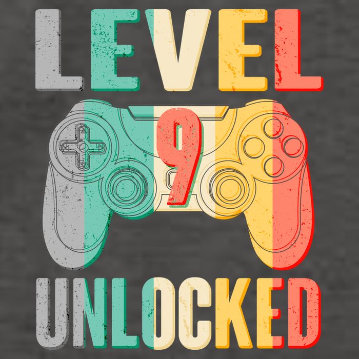 Level 9 Unlocked Nine Years Old Vector Backpack
