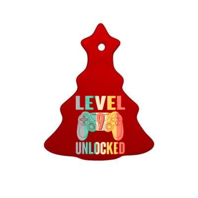 Level 9 Unlocked Nine Years Old Ceramic Tree Ornament