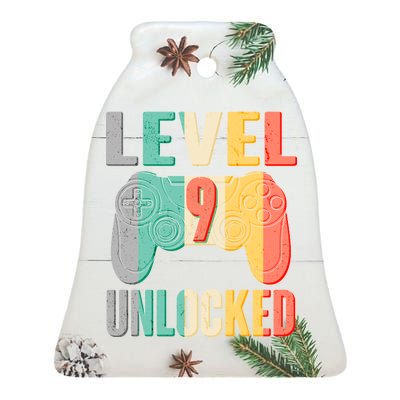 Level 9 Unlocked Nine Years Old Ceramic Bell Ornament