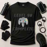 Level 90 Complete 90th Birthday Cooling Performance Crew T-Shirt