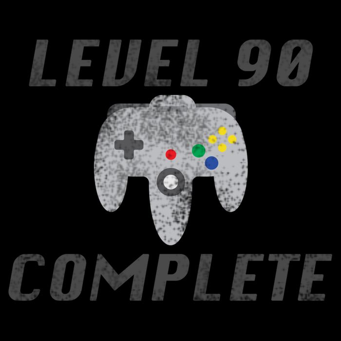 Level 90 Complete 90th Birthday Cooling Performance Crew T-Shirt