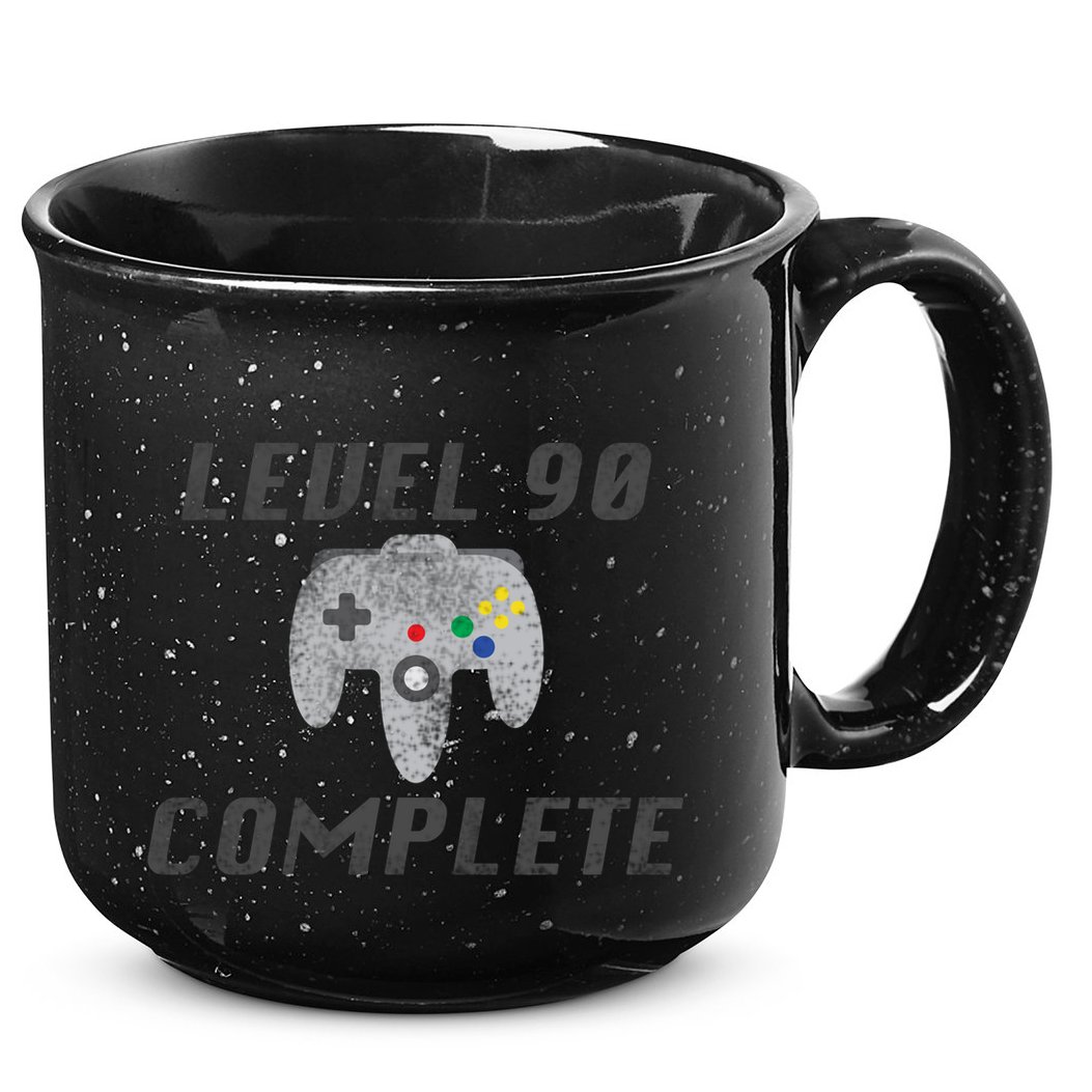 Level 90 Complete 90th Birthday 15oz Campfire Ceramic Mug