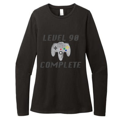 Level 90 Complete 90th Birthday Womens CVC Long Sleeve Shirt