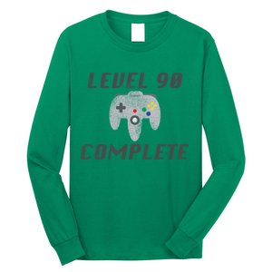 Level 90 Complete 90th Birthday Long Sleeve Shirt