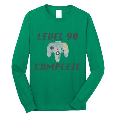 Level 90 Complete 90th Birthday Long Sleeve Shirt