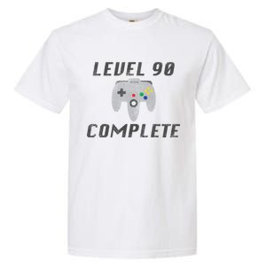 Level 90 Complete 90th Birthday Garment-Dyed Heavyweight T-Shirt