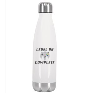 Level 90 Complete 90th Birthday Stainless Steel Insulated Water Bottle