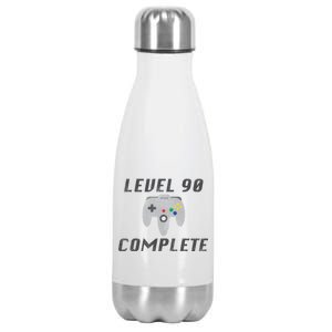 Level 90 Complete 90th Birthday Stainless Steel Insulated Water Bottle