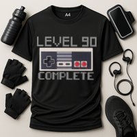Level 90 Complete Retro Gamer 90th Birthday Cooling Performance Crew T-Shirt