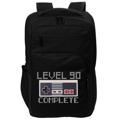 Level 90 Complete Retro Gamer 90th Birthday Impact Tech Backpack