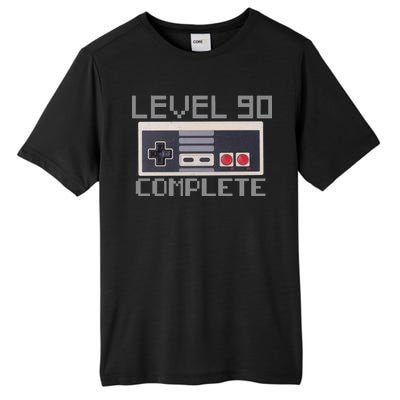 Level 90 Complete Retro Gamer 90th Birthday Tall Fusion ChromaSoft Performance T-Shirt