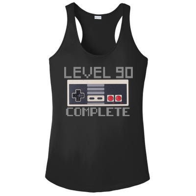 Level 90 Complete Retro Gamer 90th Birthday Ladies PosiCharge Competitor Racerback Tank