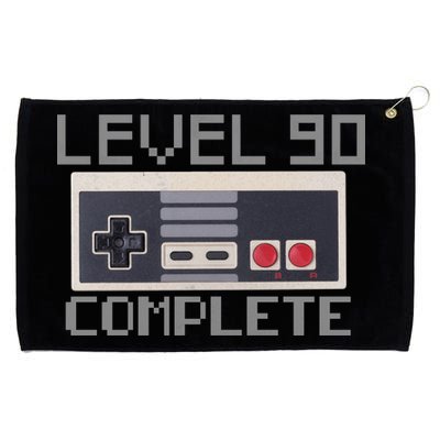 Level 90 Complete Retro Gamer 90th Birthday Grommeted Golf Towel