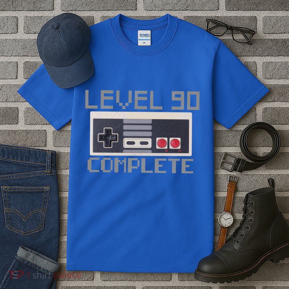 Level 90 Complete Retro Gamer 90th Birthday Tall T-Shirt