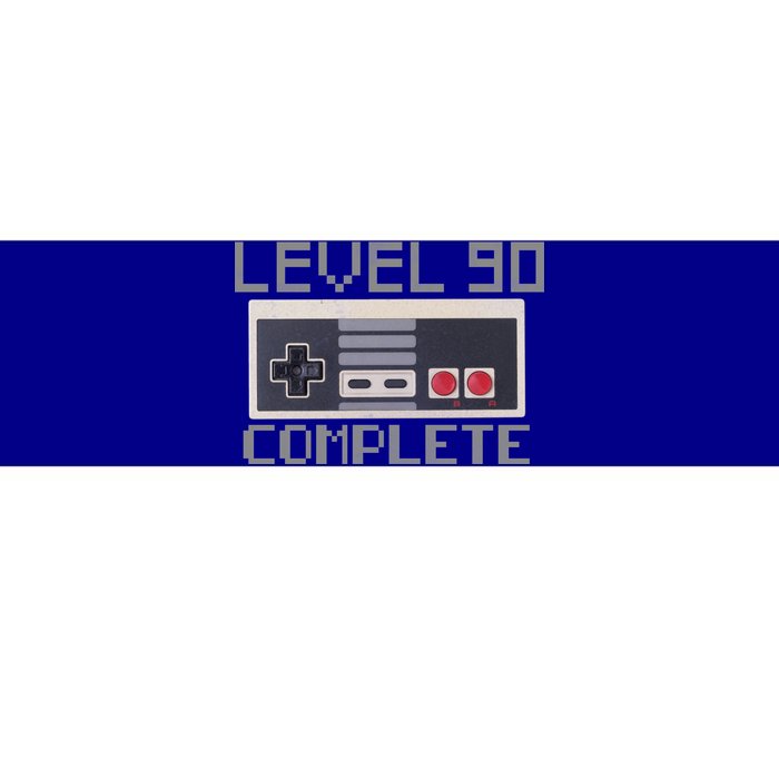 Level 90 Complete Retro Gamer 90th Birthday Bumper Sticker