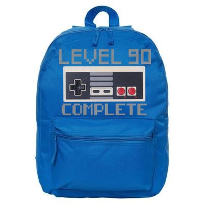 Level 90 Complete Retro Gamer 90th Birthday 16 in Basic Backpack