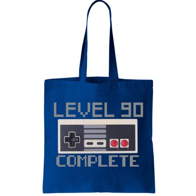 Level 90 Complete Retro Gamer 90th Birthday Tote Bag