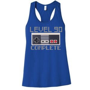 Level 90 Complete Retro Gamer 90th Birthday Women's Racerback Tank