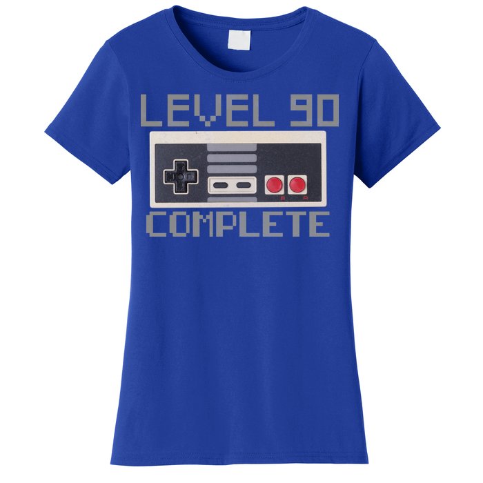 Level 90 Complete Retro Gamer 90th Birthday Women's T-Shirt