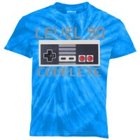 Level 90 Complete Retro Gamer 90th Birthday Kids Tie-Dye T-Shirt