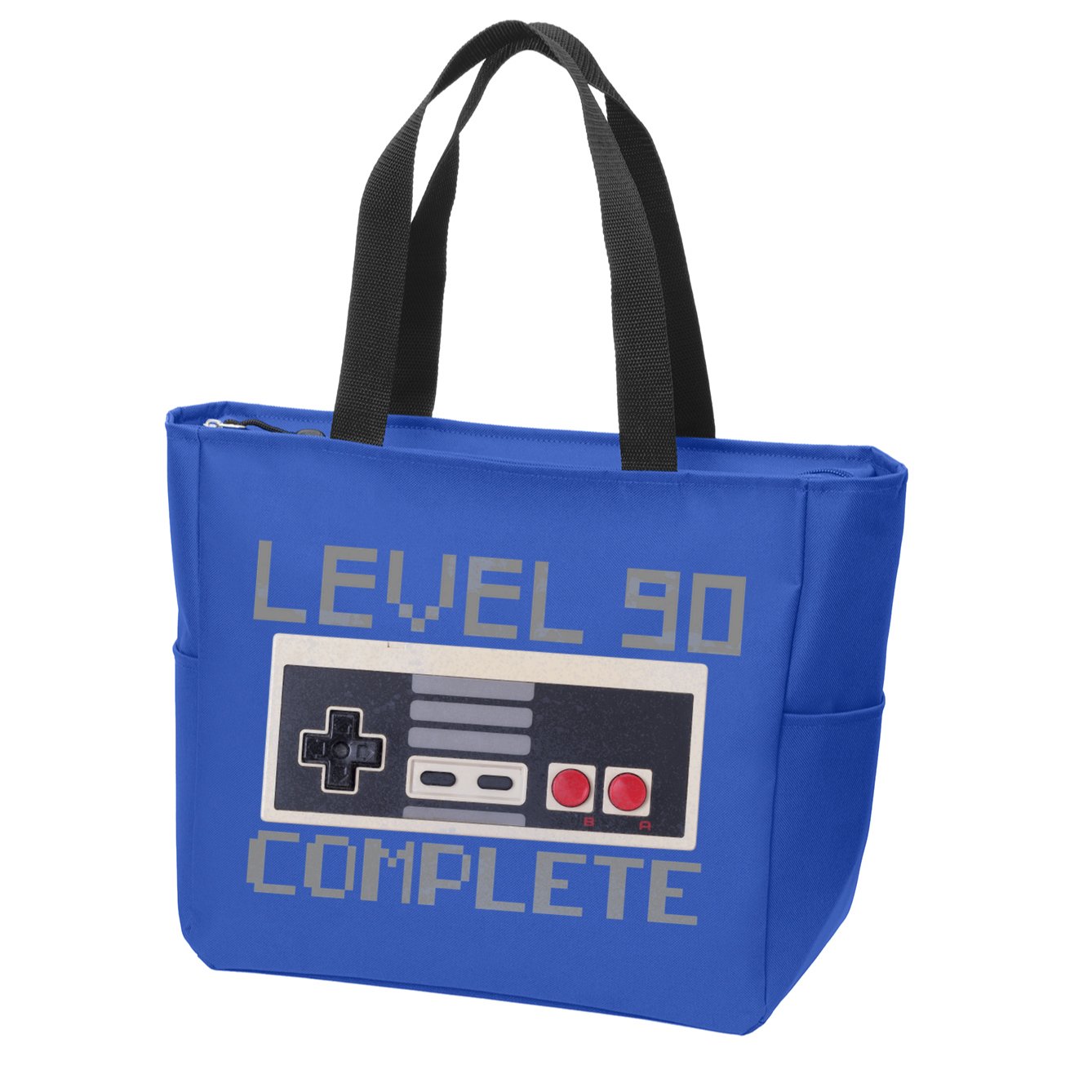 Level 90 Complete Retro Gamer 90th Birthday Zip Tote Bag