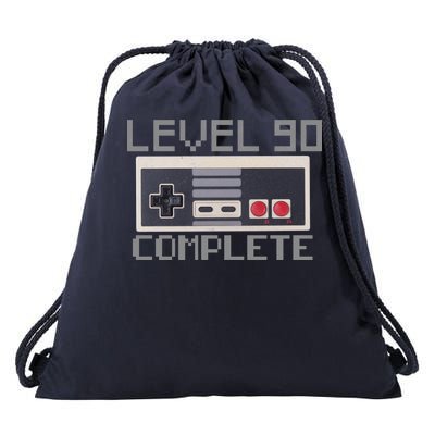 Level 90 Complete Retro Gamer 90th Birthday Drawstring Bag