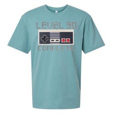 Level 90 Complete Retro Gamer 90th Birthday Sueded Cloud Jersey T-Shirt