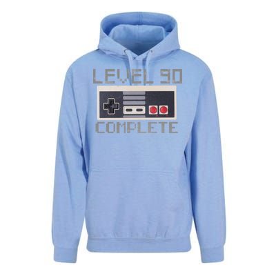 Level 90 Complete Retro Gamer 90th Birthday Unisex Surf Hoodie