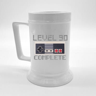 Level 90 Complete Retro Gamer 90th Birthday Beer Stein