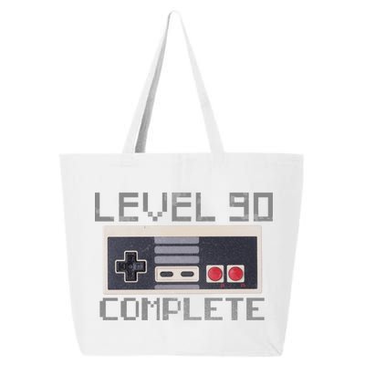 Level 90 Complete Retro Gamer 90th Birthday 25L Jumbo Tote