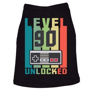 Level 90 Unlocked Funny Retro Gamer Birthday Doggie Tank