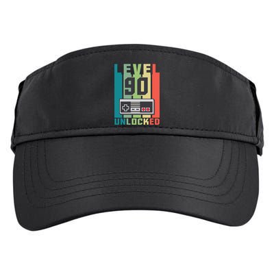 Level 90 Unlocked Funny Retro Gamer Birthday Adult Drive Performance Visor