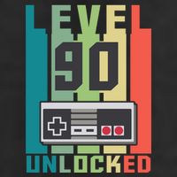 Level 90 Unlocked Funny Retro Gamer Birthday 11oz C Handle Ceramic Mug