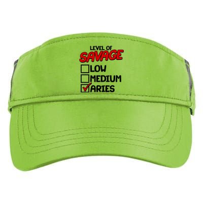 Level of SAVAGE Low Medium Aries Zodiac Birthday Adult Drive Performance Visor