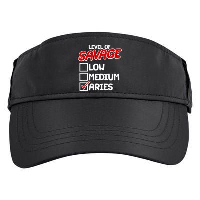 Level of SAVAGE Low Medium Aries Zodiac Birthday Adult Drive Performance Visor