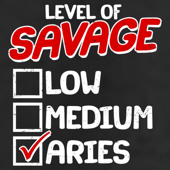 Level of SAVAGE Low Medium Aries Zodiac Birthday Hat