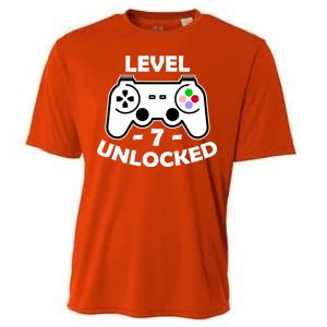 Level Seven Unlocked 7th Birthday Cooling Performance Crew T-Shirt