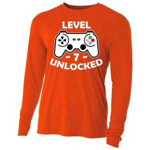 Level Seven Unlocked 7th Birthday Cooling Performance Long Sleeve Crew