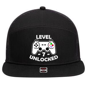 Level Seven Unlocked 7th Birthday 7 Panel Mesh Trucker Snapback Hat