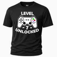 Level Seven Unlocked 7th Birthday Cooling Performance Crew T-Shirt